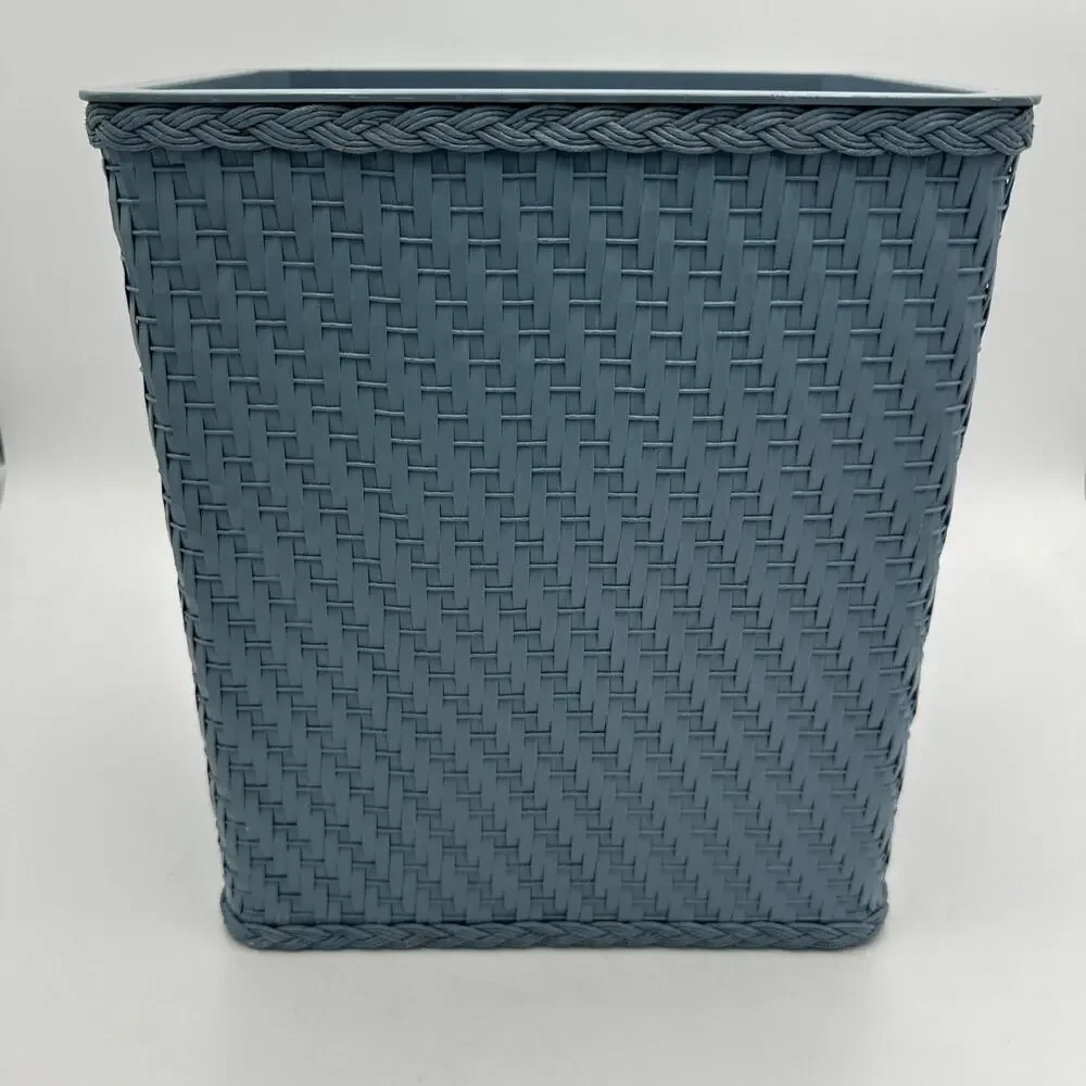 Vintage Mervyns Light Blue Plastic Basket Weave USA